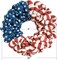 20-Inch Patriotic Burlap Wreath – Handcrafted 4th of July Summer Wreath with Stars & Stripes for Front Door, Memorial Day and American Flag Home Decor, Indoor & Outdoor